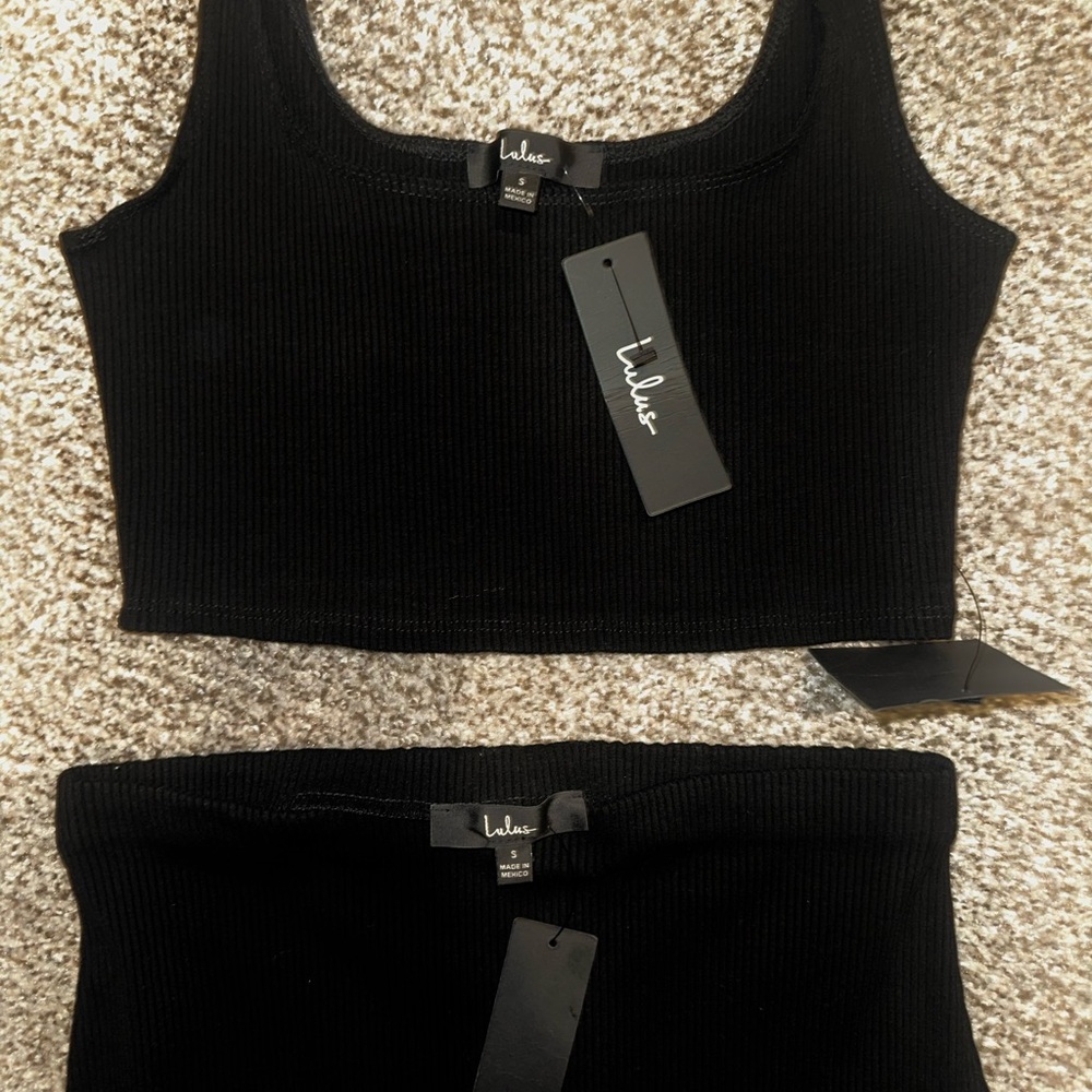 Lulu's Black Skirt & Top set